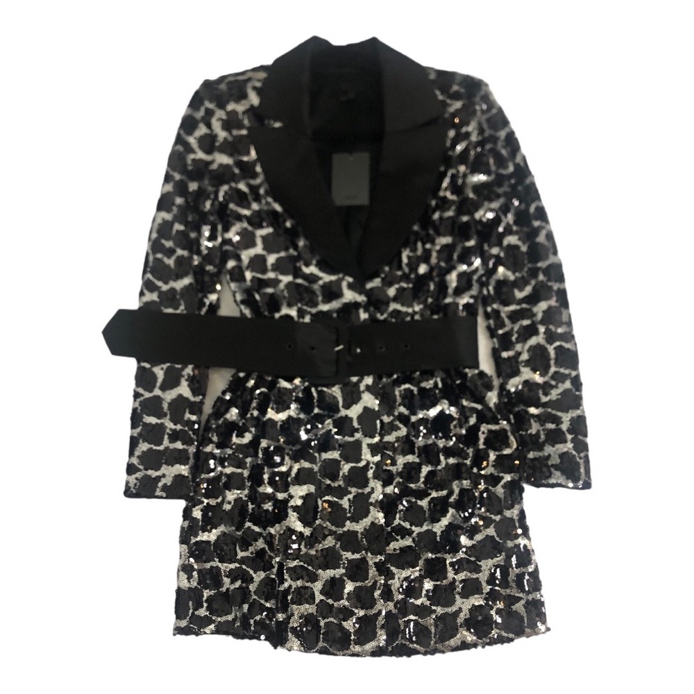 NBD, Sequin leopard blazer dress, women’s size XXS